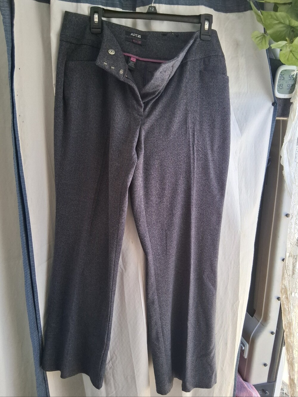 Apt. 9 Women's Charcoal Wide Leg Pants